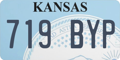 KS license plate 719BYP
