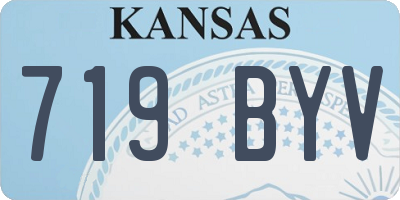 KS license plate 719BYV