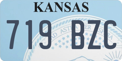 KS license plate 719BZC