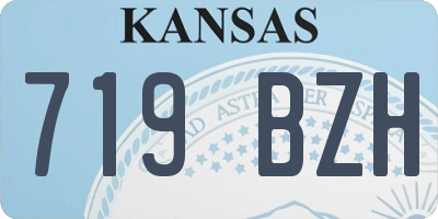 KS license plate 719BZH