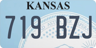 KS license plate 719BZJ