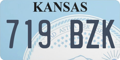 KS license plate 719BZK