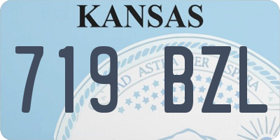 KS license plate 719BZL