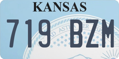 KS license plate 719BZM