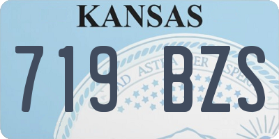 KS license plate 719BZS