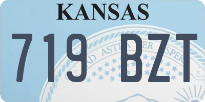 KS license plate 719BZT