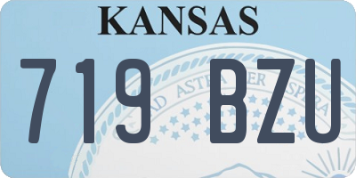 KS license plate 719BZU