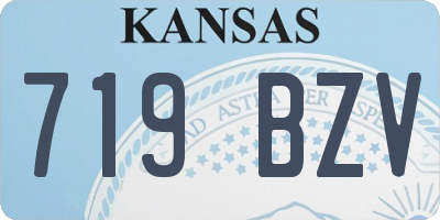 KS license plate 719BZV