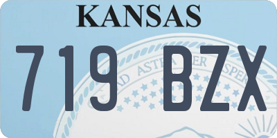 KS license plate 719BZX