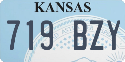 KS license plate 719BZY