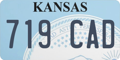 KS license plate 719CAD