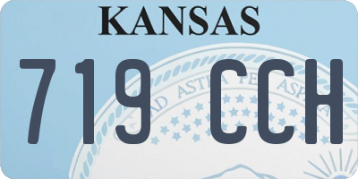 KS license plate 719CCH