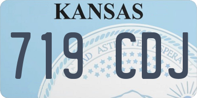 KS license plate 719CDJ