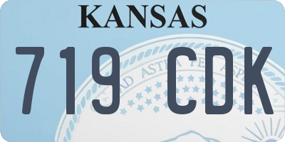 KS license plate 719CDK