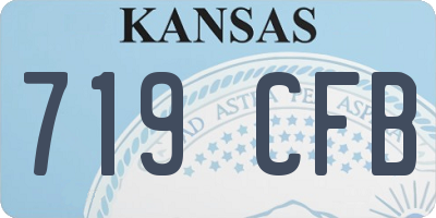 KS license plate 719CFB