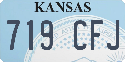 KS license plate 719CFJ