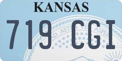 KS license plate 719CGI