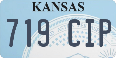 KS license plate 719CIP