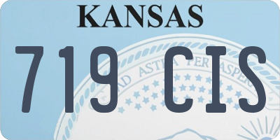 KS license plate 719CIS