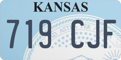 KS license plate 719CJF