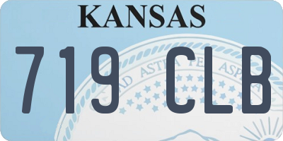 KS license plate 719CLB