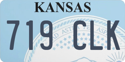 KS license plate 719CLK