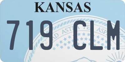 KS license plate 719CLM