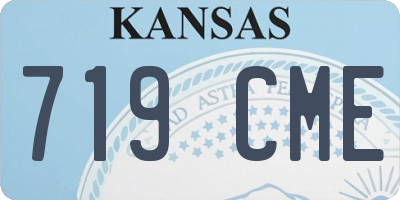 KS license plate 719CME