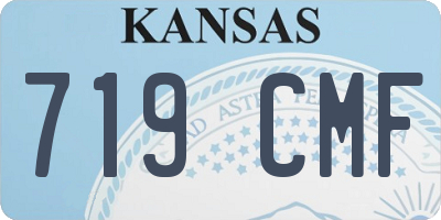 KS license plate 719CMF
