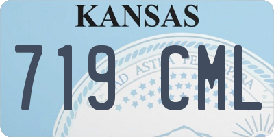 KS license plate 719CML