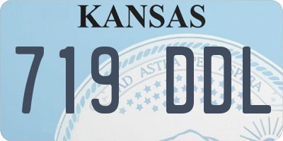 KS license plate 719DDL