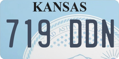 KS license plate 719DDN