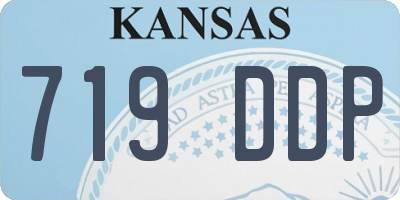 KS license plate 719DDP