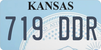 KS license plate 719DDR