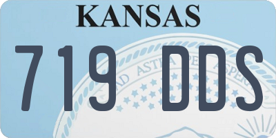 KS license plate 719DDS