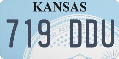 KS license plate 719DDU