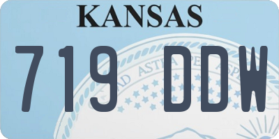 KS license plate 719DDW