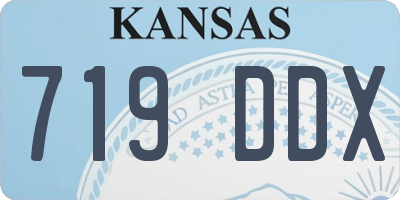 KS license plate 719DDX
