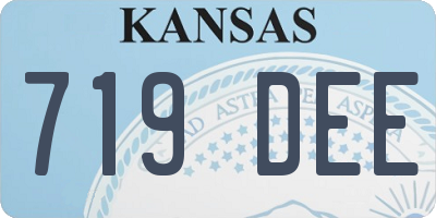 KS license plate 719DEE