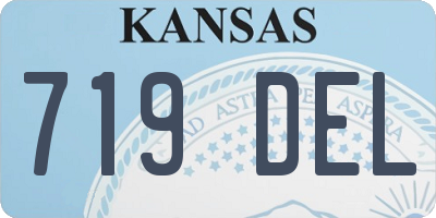 KS license plate 719DEL