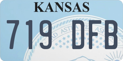 KS license plate 719DFB