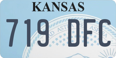 KS license plate 719DFC