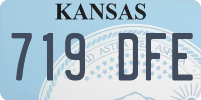 KS license plate 719DFE