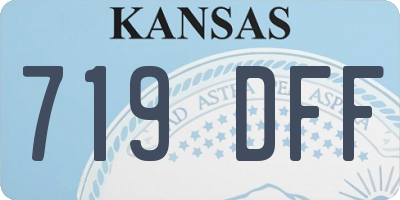 KS license plate 719DFF