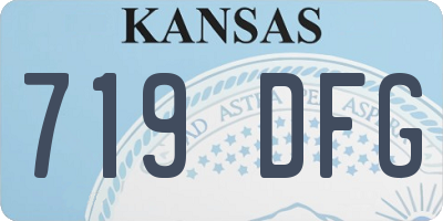KS license plate 719DFG