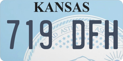 KS license plate 719DFH