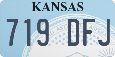 KS license plate 719DFJ