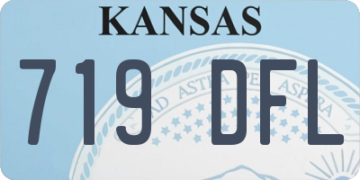 KS license plate 719DFL