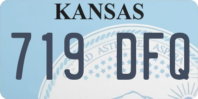 KS license plate 719DFQ