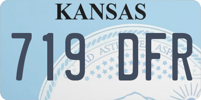 KS license plate 719DFR